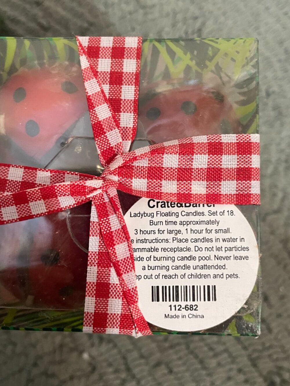 Crate & Barrel Ladybug Floating Candles Set of 18 x 2 packages =36 Candles NWT - Picture 5 of 6